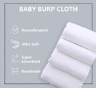8 Pack Coral Fleece Baby Burp Cloths 20x10 Soft Absorbent
