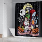 4pcs Christmas Shower Curtain Sets Kids Bathroom Halloween Christmas Decor Wi   