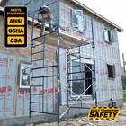 Saferstack 6 3 Ft  H X 5 Ft  W 1-story Steel Mason Scaffold Frame Set With Coupl