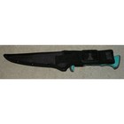 Toadfish High Carbon 7    Mid-flex Fixed Blade Fillet Knife W  Sheath Teal gray