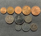 Great Britain          Lot Of 11  World Foreign Coins
