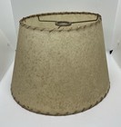 Vintage Fiberglass Parchment Laced Edge Lamp Shade