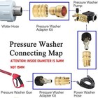 4 Pcs Pressure Washer Quick Connect Fittings  M22 14mm To 3 8 Inch Hose Adapter