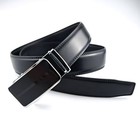 Genuine Leather Mens Ratchet Belt Belts For Men Adjustable Automatic Buckle S07