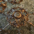 Vintage Set Of 5 Solid Brass  Bobeche Chandelier