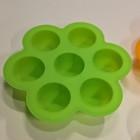 Silicone Baby Food Freezer Tray Set Of 2  1 Green   1 Orange With Lids 