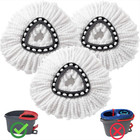 3x Replacement Microfiber Mop Head For O-cedar Spin Mop Easy Clean Wring Refill
