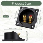 2 Pcs 2 2 Inch Square 2-way Speaker Box Terminal Cup With Banana Plugs   