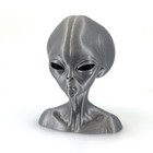 Roswell Grey Alien Bust 3d Printed   Zeta Reticuli Sci-fi Collectible 4-12 