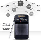 Portable Am Fm Radio Compact Transistor Radio Pocket Radio Hd Speaker Black New