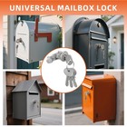 Mailbox Lock Replacement With 4 Keys - Multipurpose Mail Box Locks Compatible   