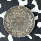 1905 Great Britain 4 Pence Fourpence Maundy Lot f0357 Silver  11 000 Minted