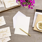 Thank You Cards  Gold Foil Script  100 Thank You Notes With Envelopes  For Weddi