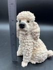 Poodle Figurine White Cream Resin Large Dog Vintage 5 
