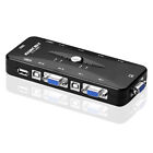 Usb 2 0 Kvm Switch 4 Port For Mouse Keyboard Hub Vga Monitor Sharing