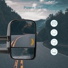 New Pair Towing Mirrors Set Power Tow Heated Telescoping With Arrow Signal