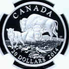 Canada 20 Dollar 2014 Bison Early Releases Ngc Pf 70 Silver 1 Oz