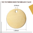 Zhengmy 50 Pcs Round Brass Tags 1-1 4 Inch Diameter Gold Blank Metal Stamping