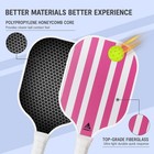 Pickleball Paddles 4 Pack - Usapa Light Graphite Premium Rackets Fiber   Poly   