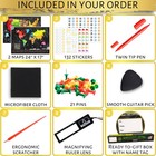 Scratch Off World Map   Usa Map     17x24    Wall Travel Posters With 196 Flags     