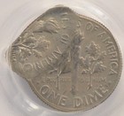 1973-d 10c Roosevelt Dime Double-struck  2nd 60  Off-center Chain Strike Pcgs   