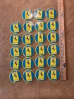 Vintage 1950 s Wheaties Cereal Tin Car Badge Emblem Ferrari Lot Of 23