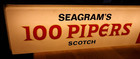Vintage 1960s70s Seagram s 100 Pipers Scotch Whisky Large Lighted Sign