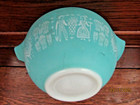 Vtg pyrex Turquoise Amish Butterprint Cinderella 441 442 443 444 Mixing Bowl Set