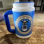 Vintage Whitley Department Of Air Force Travel Mug With Lid Made In Usa