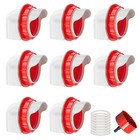 Zenxyhoc Chicken Feeders No Waste  Diy Automatic Poultry Feeder 8 Ports  Red 