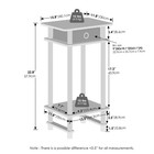 Furinno Turn-n-tube Tall Nightstand Bin 1-pack Plastic Poles Espresso brown