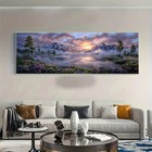Panoramic Landscape Painting With Vibrant Wildflowers Canvas Wall Art Home Decor