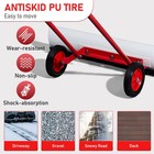 39in Wide Snow Pusher Shovel For Driveway With Wheels Heavy Duty Snow Plow Shove