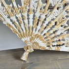 Vintage Burwood Fan Wall Decor Hollywood Regency Upcycled Painted 4402