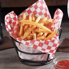 Red   White Checkered Wax Deli Sandwich Wrap Paper Sheets Basket Liner 12x12 