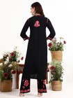 Red Rayon Chikankari Kurta Set Lucknow Chikankari Kurti Palazzo Salwar Kameez