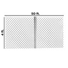 Galvanized Steel Chain Link Fence-complete Kit 4 Ft  X 50 Ft  12 5 Aw Gauge