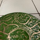 Vintage Leon Statham Enamel On Copper Green Bowl