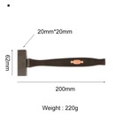 440c Steel Metalworking Classic Square Hammer Ebony Wooden Handle Edc Diy Tool