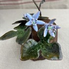 Vtg  Norman Brumm Enamel On Copper Bird Flowers Foliage Driftwood Art Beautiful