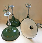  1  Ivanhoe 14  Porcelain Green Barn Industrial Warehouse Light Enamel Vintage A