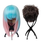 6 Pack Wig Stand Holder  Portable Collapsible Wig Holder Stand For 14 2 In Black