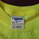 Gildan Youth M Yellow Butterfly Graphic Short Sleeve Crew Neck T-shirt