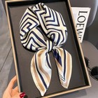 100  Mulberry Silk 27  Square Scarf Women Neckerchief Wrap Fashion Style Striped