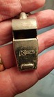 Vintage Metal Kmart K-mart Whistle With Cork Ball Collectable Sports Whistle