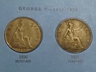 23 Large Great Britain Antique Bronze Penny Coins United Kingdom 1930 1962