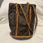 Authentic Louis Vuitton Monogram Bucket Gm Shoulder Tote Bag Vi873 