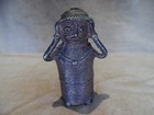 Vintage African Ashanti Lost-wax Cast Bronze Figurine     Coiled Thread Wire Art