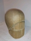 Vtg Antique Wooden Hat Makers Form Millinery Block And Head Mold Hatter 21 1 2