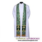 New Metallic Green Clergy Gothic Vestment Stole Set new gothic Chasuble   New